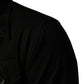 Black Cotton Collared Men Button Down Shirt