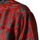 Gray Red Corals Short Sleeves Casual Shirt