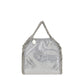 Silver Polyester Shoulder Bag