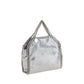 Silver Polyester Shoulder Bag
