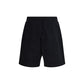 Black Cotton Bermuda Shorts