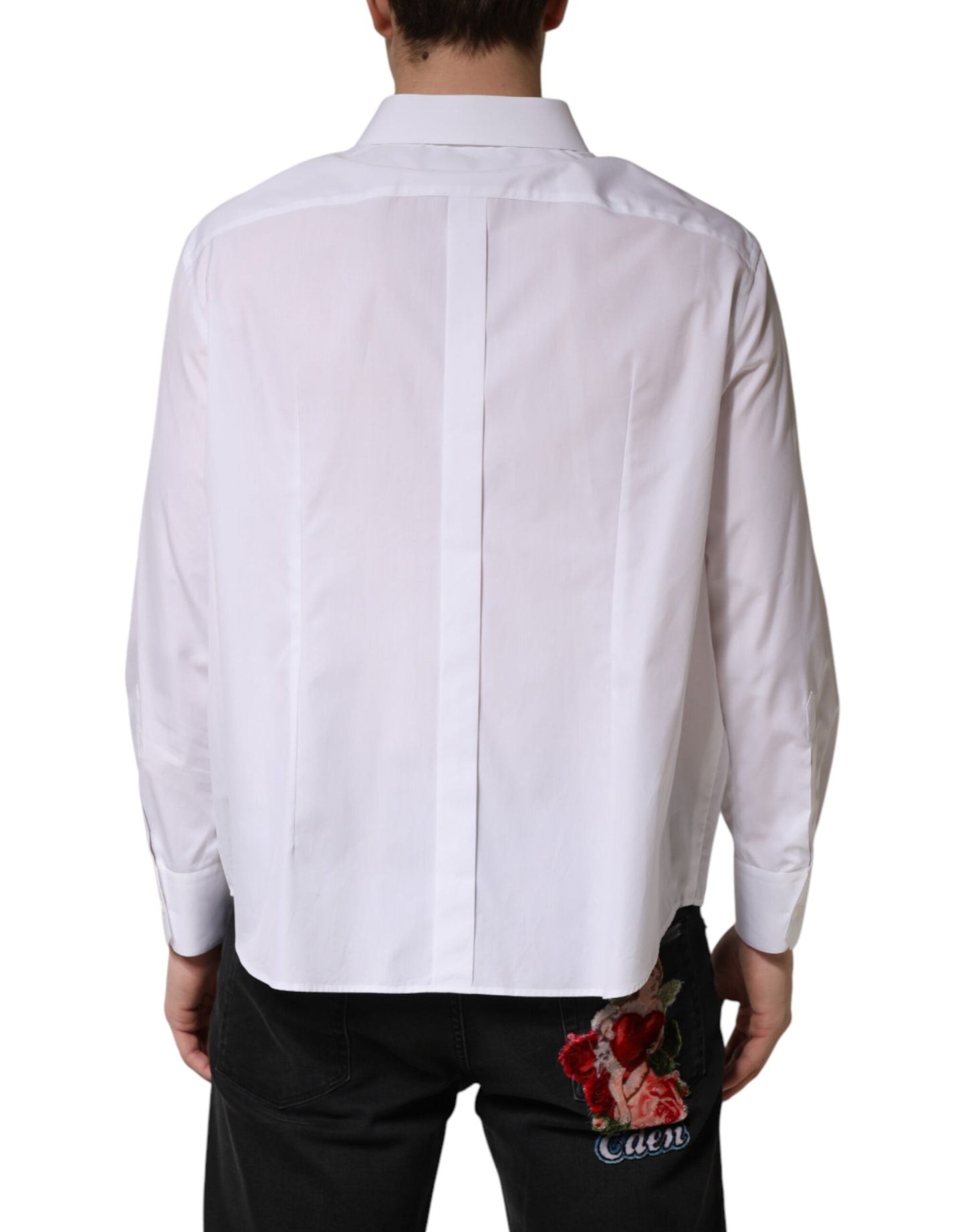 White SARTORIA Cotton Collared Dress Shirt
