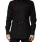 Black Crystal GOLD Formal Cotton Dress Shirt