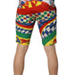 Multicolor Carretto Print Men Bermuda Shorts