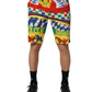 Multicolor Carretto Print Men Bermuda Shorts