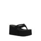 Black Polyamide Platform Sandals