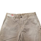 Beige Mid Waist Straight Women Casual Chino Trouser Pants