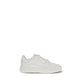 White Calf Leather Bos Taurus Low Top Sneakers