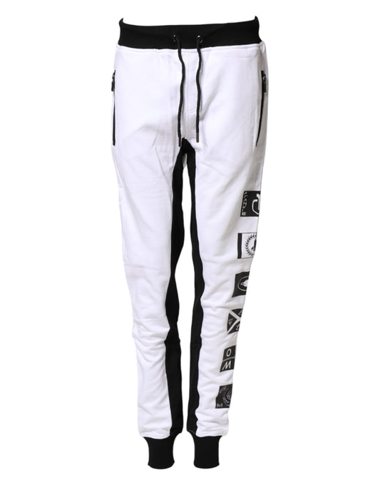 Black White Skinny Jogger Sweatpants Pants