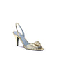 Gold Calf Leather Bos Taurus Stiletto Heel Sandals