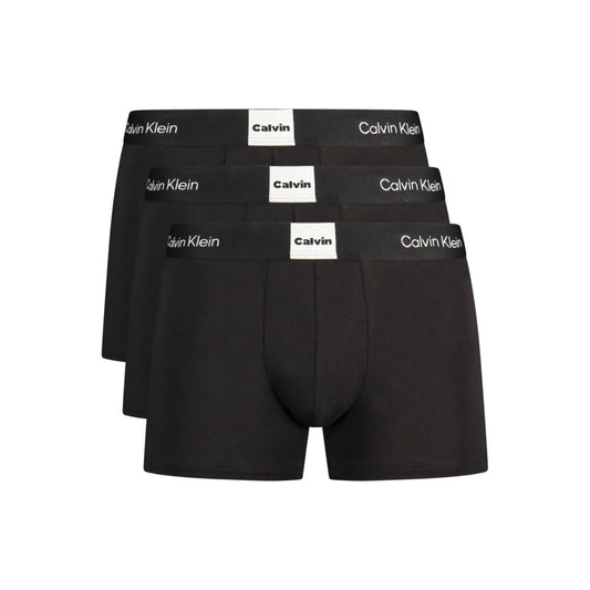 Black Cotton Men's Boxer Shorts