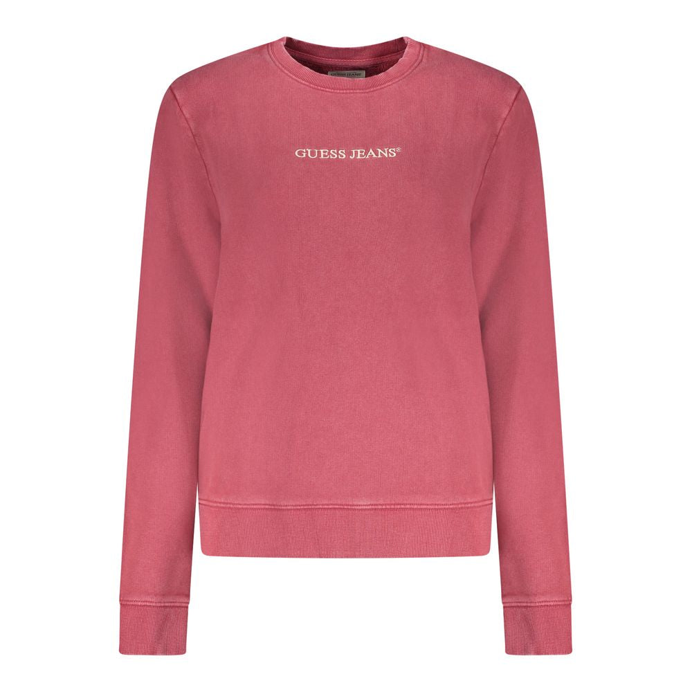 Red Cotton Women Sweatshirt