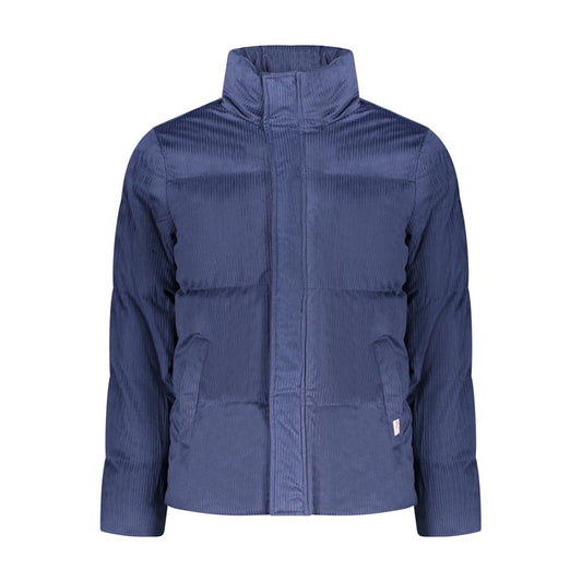 Blue Polyester Men's Jacket