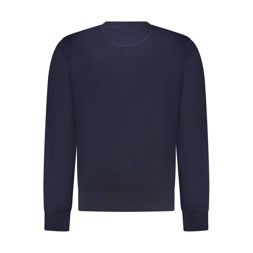 Blue Cotton Men Sweatshirt
