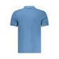 Blue Cotton Men Polo Shirt
