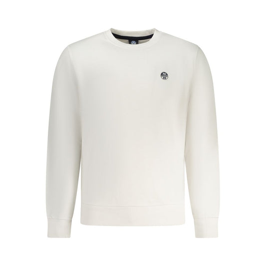 White Cotton Mens Sweatshirt