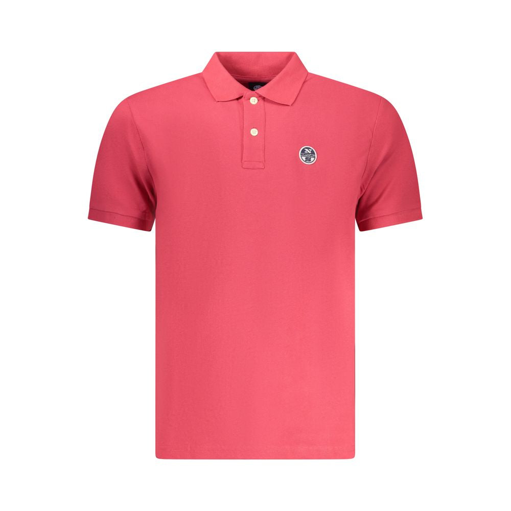 Red Cotton Men Polo Shirt