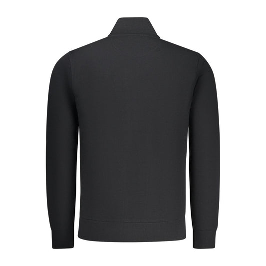 Black Cotton Men Sweatshirt