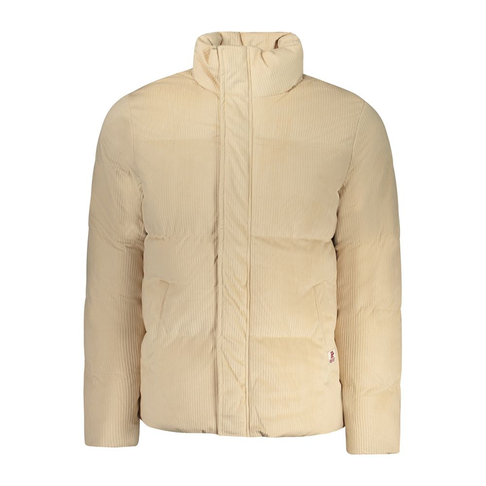 Beige Polyester Men's Jacket