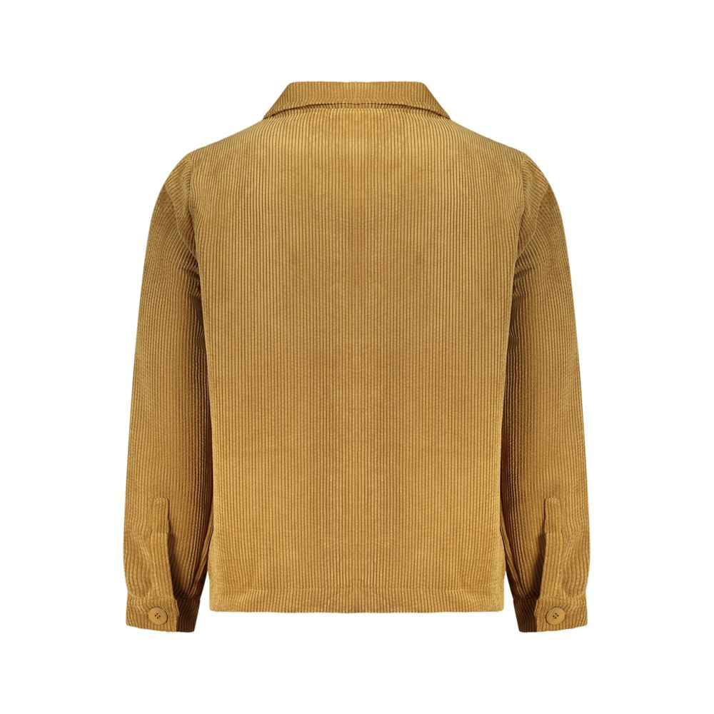 Marrone Polyester Men's Shirt