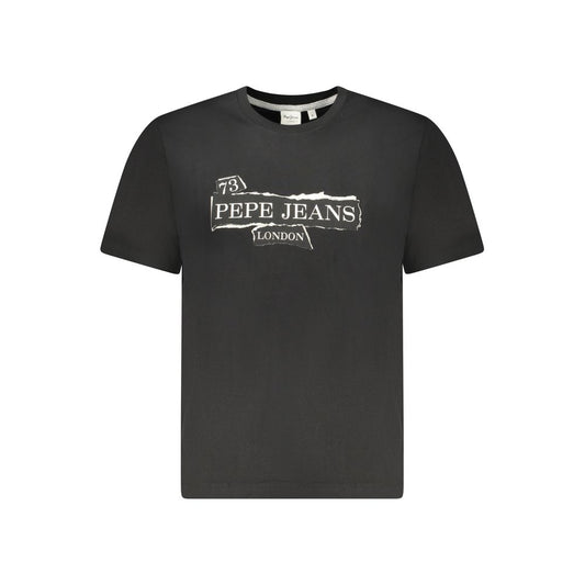 Black Cotton Men's T-Shirt