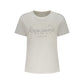 White Cotton Women T-Shirt