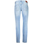 Blue Cotton Tapered Jeans