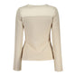 Beige Polyester Women Sweater