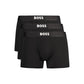 Black Cotton Men's Boxer Shorts