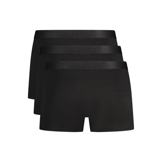 Black Cotton Men's Boxer Shorts