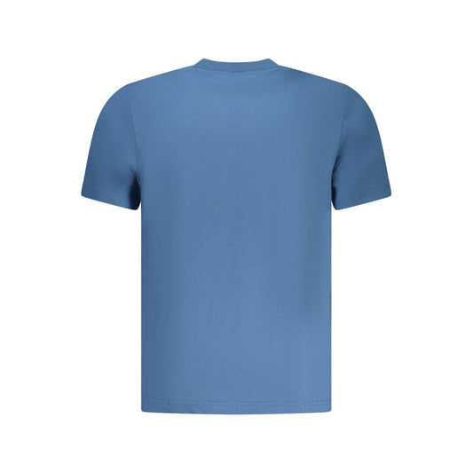 Blue Cotton Men T-Shirt