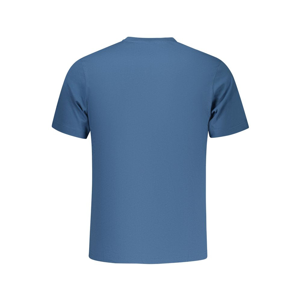 Blue Cotton Men T-Shirt