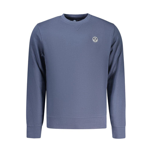 Blue Cotton Men Sweatshirt