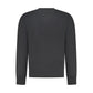 Black Cotton Men Sweatshirt