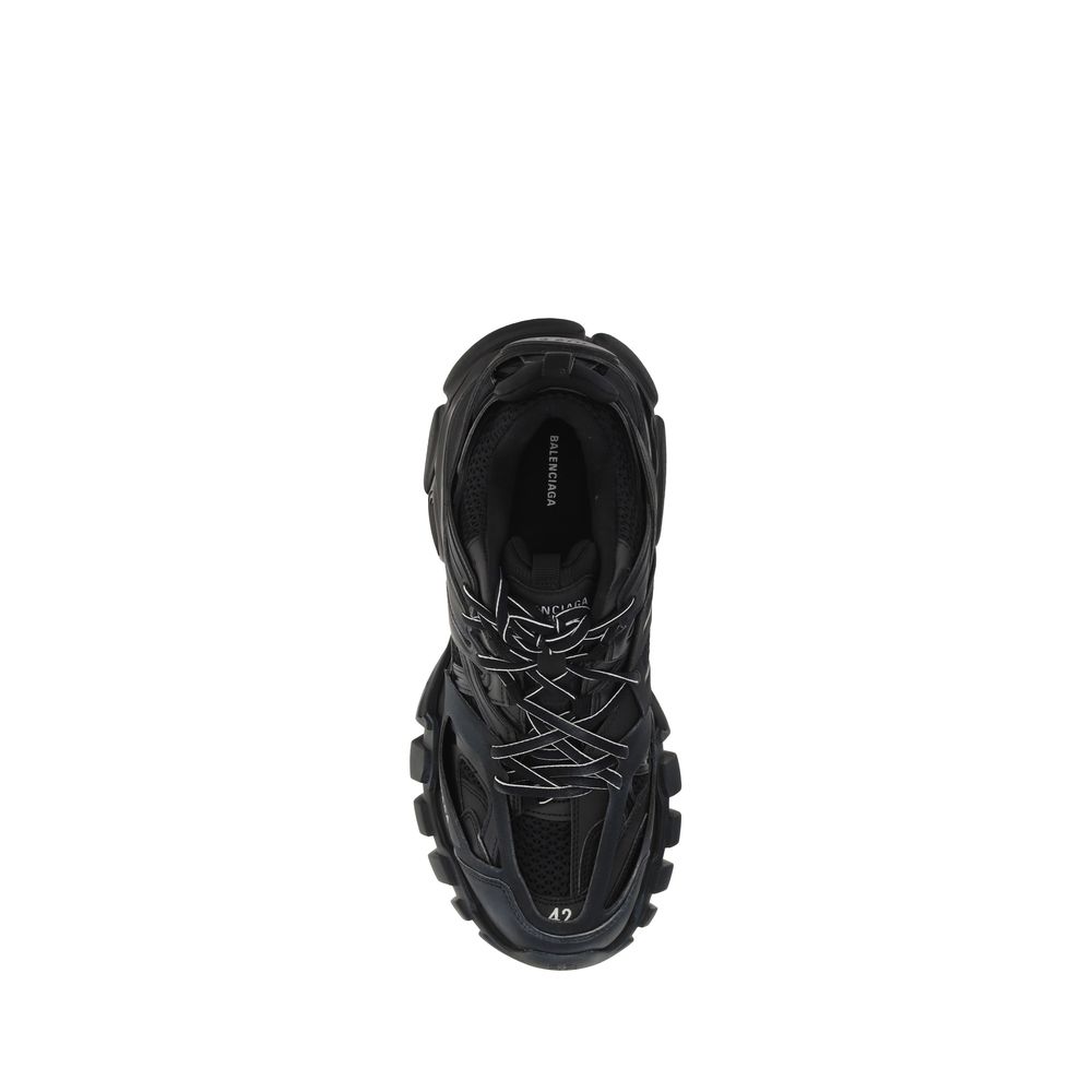 Black Polyester Sneakers