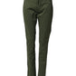 Dark Green Cotton Stretch Skinny Chino Trouser Pants