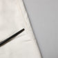 White Cotton Straight Denim Mid Waist Trouser Jeans