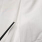 White Cotton High Waist Wide Leg Straight Bermuda Shorts