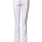 White Low Waist Bootcut Flared Denim Trouser Jeans