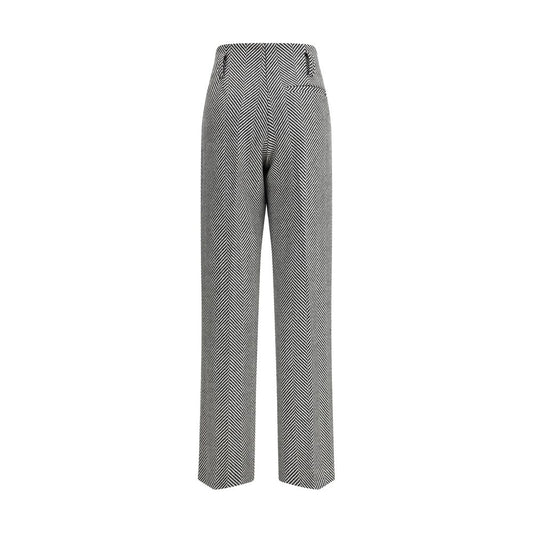 Multicolor Fleece Wool Casual Pants