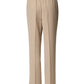 Beige High Waist Straight Chino Trouser Pants