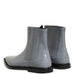 Light Gray Chelsea Short Ankle Boots Shoes
