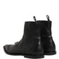 Black Chelsea Men Short Ankle Boots Shoes
