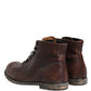 Brown Lace Up Short Ankle Boots Men Shoes