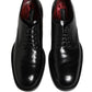 Black Lace Up Leather Dress Derby Men Shoes