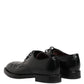 Black Lace Up Leather Dress Derby Men Shoes