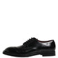 Black Lace Up Leather Dress Derby Men Shoes