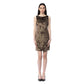 Brown Viscose Casual Dress