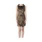 Brown Viscose Casual Dress