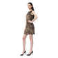 Brown Viscose Casual Dress